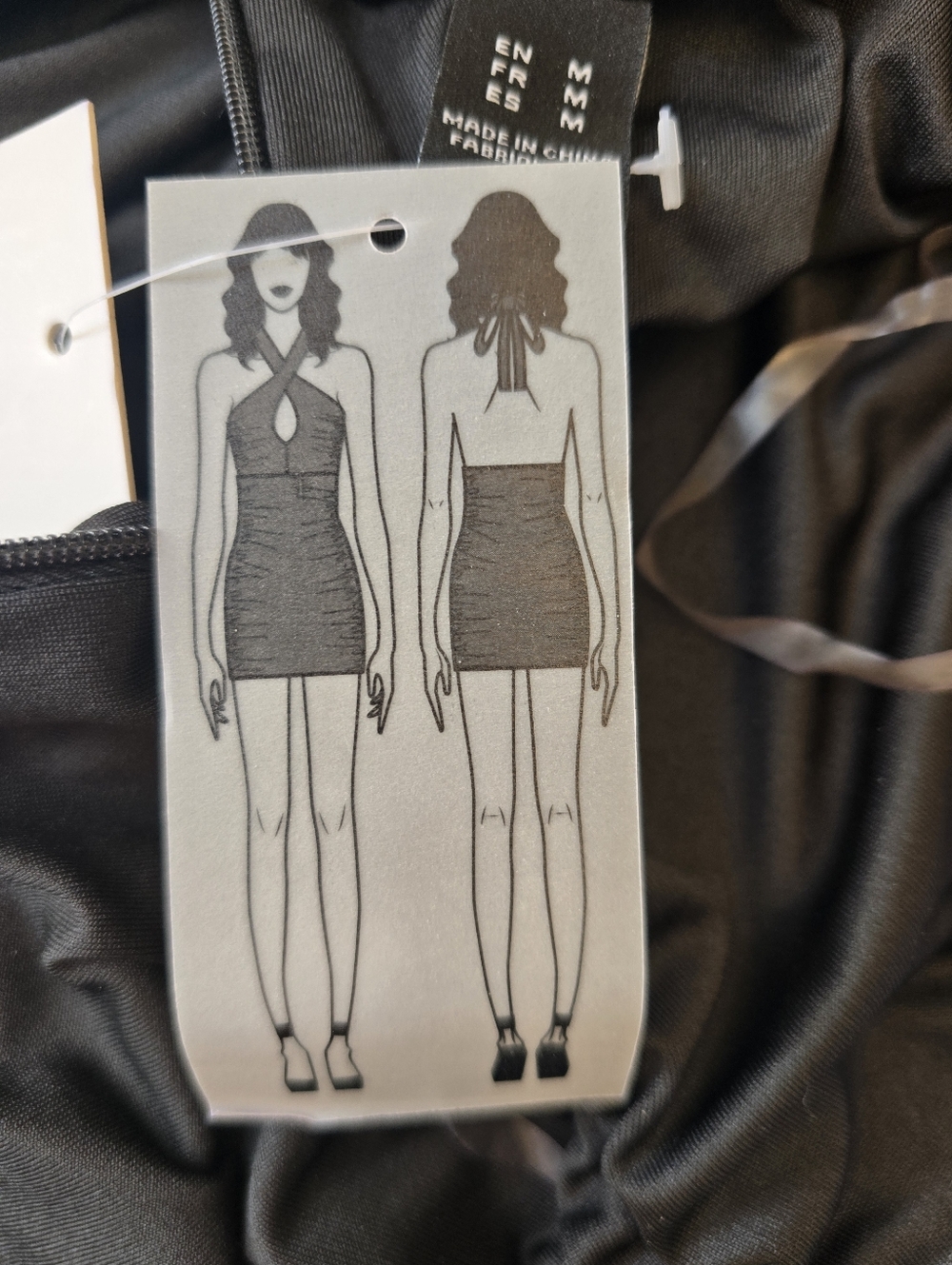 Black Ruched Halter Dress - Women - Picture 6 of 8